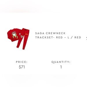 Red Crewneck Trackset